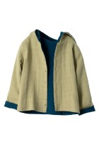 Wendejacke Musselin salbeigr&uuml;n-petrol