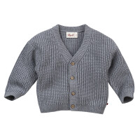 Baby-Strickjacke grob blaugrau