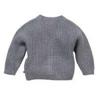 Baby-Strickjacke grob blaugrau