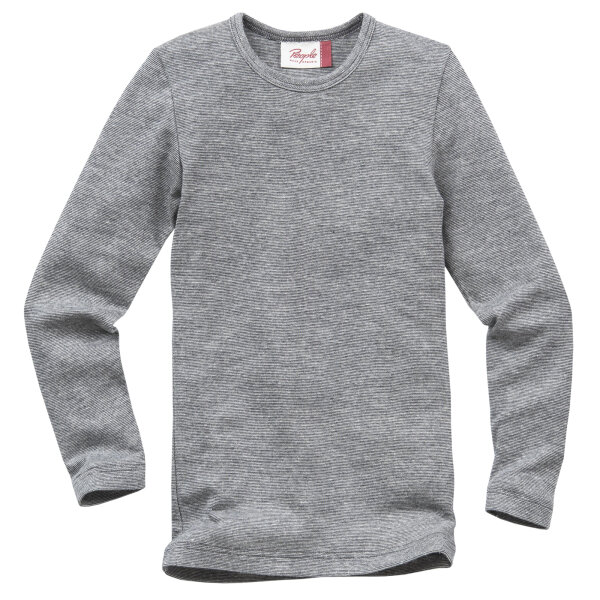 Langarmshirt Wolle/Seide unifarben