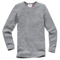 Langarmshirt Wolle/Seide unifarben