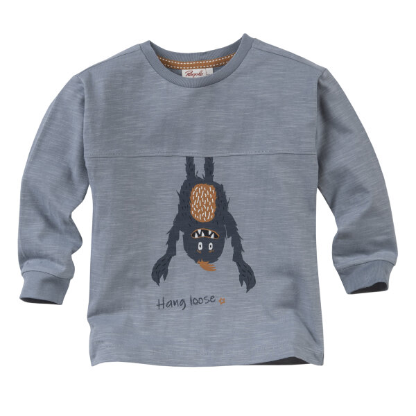 Langarmshirt Monster blaugrau