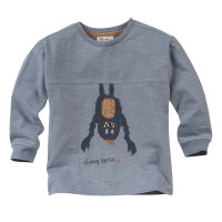 Langarmshirt Monster blaugrau