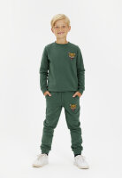 Sweatpants Tiger gestickt green