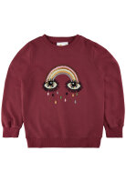Pullover Regenbogen maroon