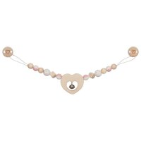 Kinderwagenkette Herz mit Clips rosa