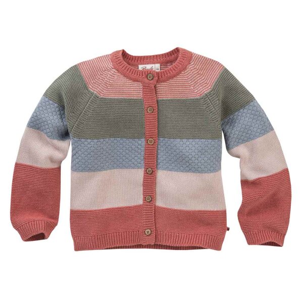 Strickjacke bunt geringelt