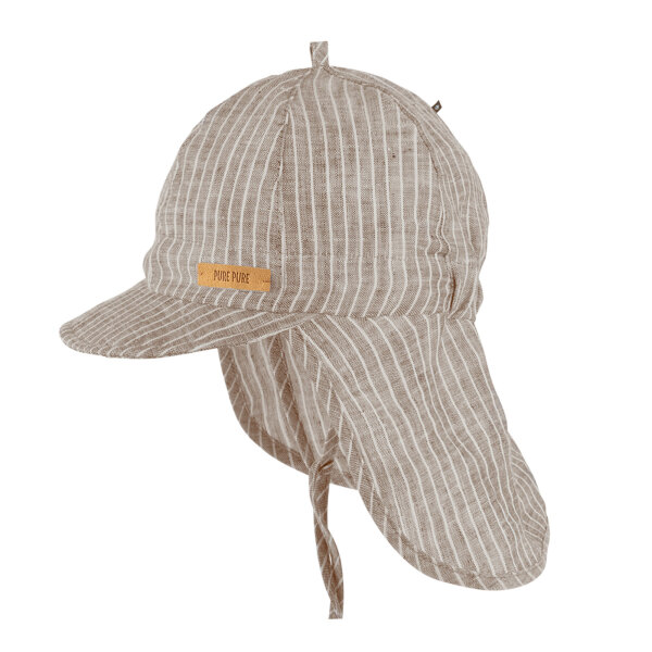 Sonnenhut m. Nackenschutz Leinen