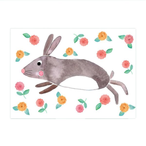 Postkarte Hase