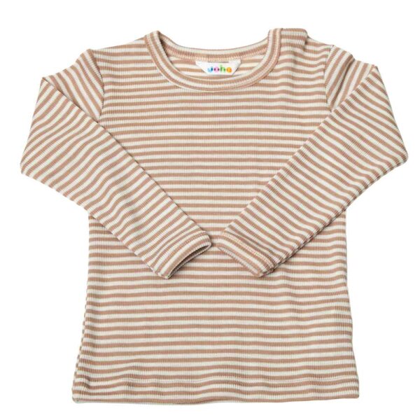 Langarmshirt Wolle/Seide gestreift