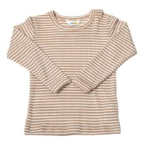 Langarmshirt Wolle/Seide gestreift