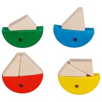 Legespiel und Bausteinkasten 6 bunte Fische