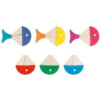 Legespiel und Bausteinkasten 6 bunte Fische