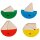 Legespiel und Bausteinkasten 6 bunte Fische