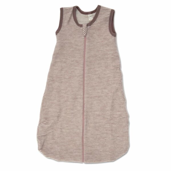 Schlafsack o. Arm Wollfrottee-Plüsch geringelt