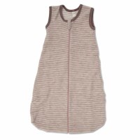 Schlafsack o. Arm Wollfrottee-Plüsch geringelt