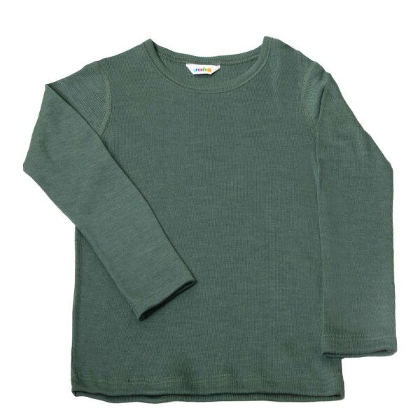 Shirt langarm Wolle/Seide uni