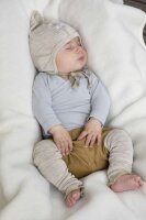 Stulpen Wolle/Seide geringelt