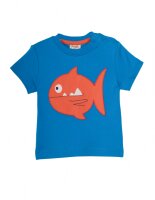 T-Shirt Piranha blau