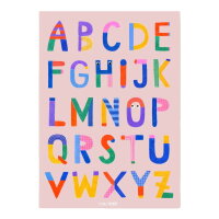 Poster ABC Bunte Buchstaben DIN A3