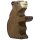 Holztiger Braunbär klein sitzend