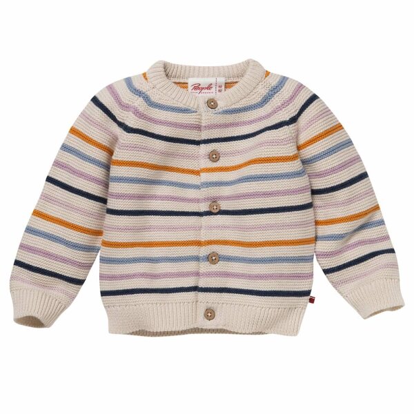 Baby-Strickjacke geringelt