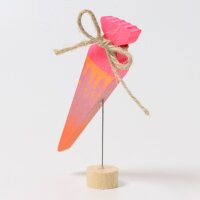 Steckfigur Schultüte Neonpink