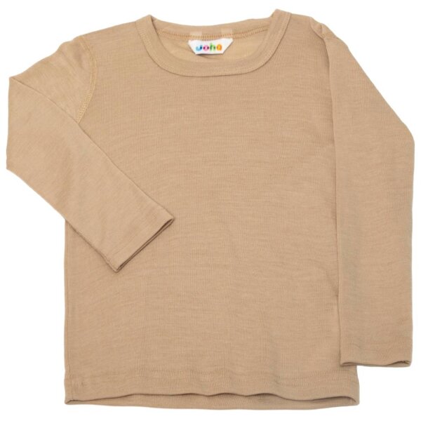 Shirt langarm Wolle/Seide uni