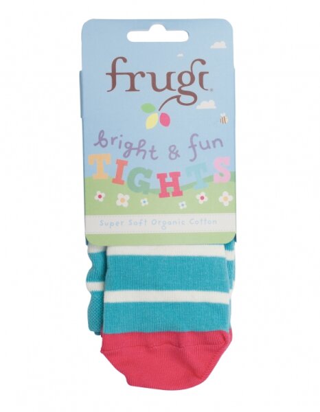 Strumpfhose Streifen aqua