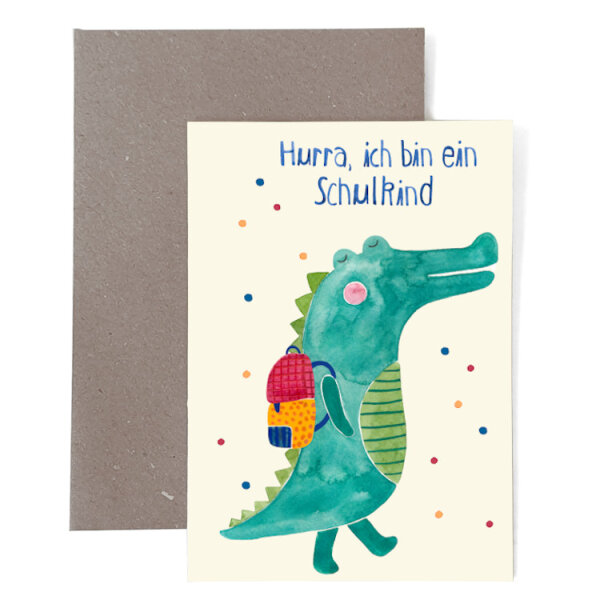 Grußkarte Schulkind