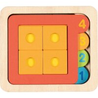 Schichtenpuzzle Zahlen und geometrische Formen