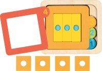 Schichtenpuzzle Zahlen und geometrische Formen