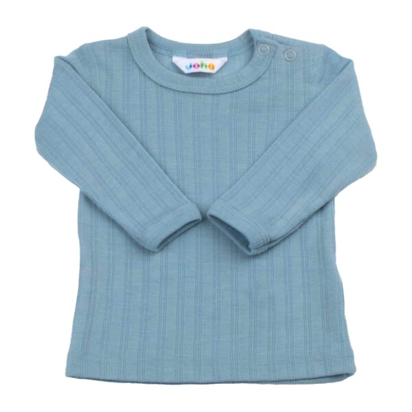 Langarmshirt Baby Wolle/Seide Ripp