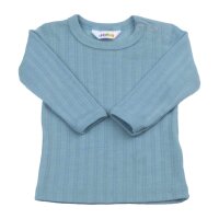 Langarmshirt Baby Wolle/Seide Ripp