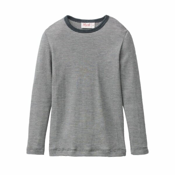 Langarmshirt Wolle/Seide Ringel