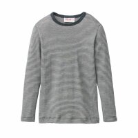 Langarmshirt Wolle/Seide Ringel