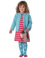 Strumpfhose Punkte aqua