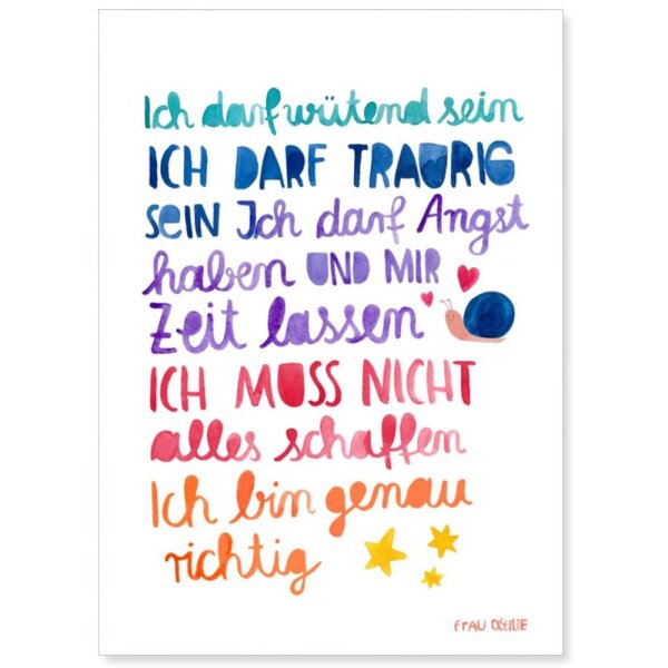 Poster Affirmation A4 - Ich darf...