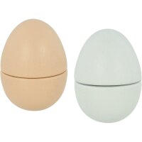 Eier mit Klettverbindung in Eierpappe