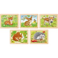Einlegepuzzle Waldtiere sortiert
