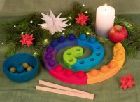 Farbsortierspiel und Adventsspirale