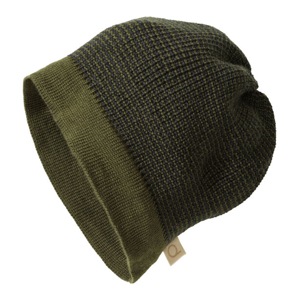 Beanie oliv-anthrazit - 1