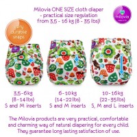 Milovia Pocketwindel Onesize Retro Apples