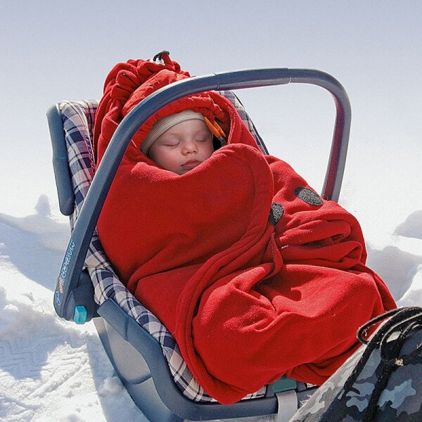 Hoppediz Fleece-Decke 80x80 rot