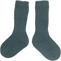 Babys&ouml;ckchen 100% Wolle grob gestrickt antiqueblue - 0