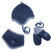 Wollfleece M&uuml;tze Mini marine - 38