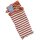 Stulpen Wolle/Seide geringelt red wood-natur - 2