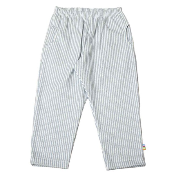 Hose hellblau gestreift - 80