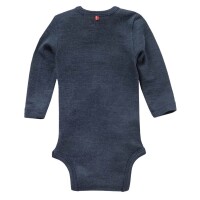 Langarmbody Wolle/Seide dunkelblau - 50/56