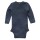 Langarmbody Wolle/Seide dunkelblau - 98/104